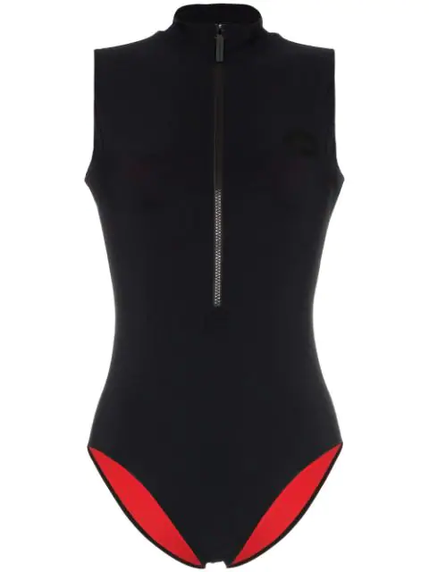 burberry swimsuit black