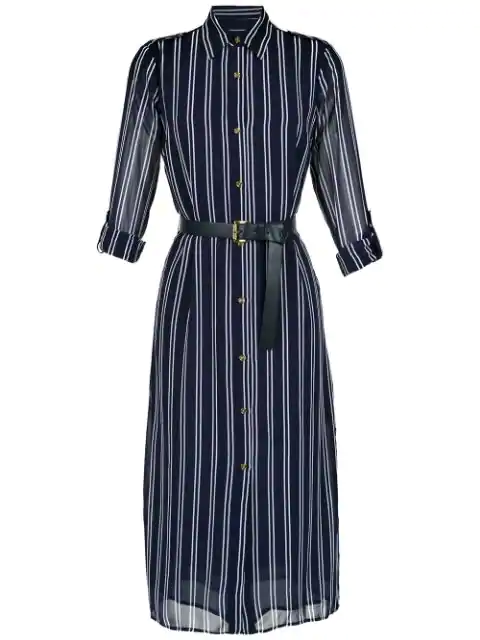 michael kors shirt dress blue