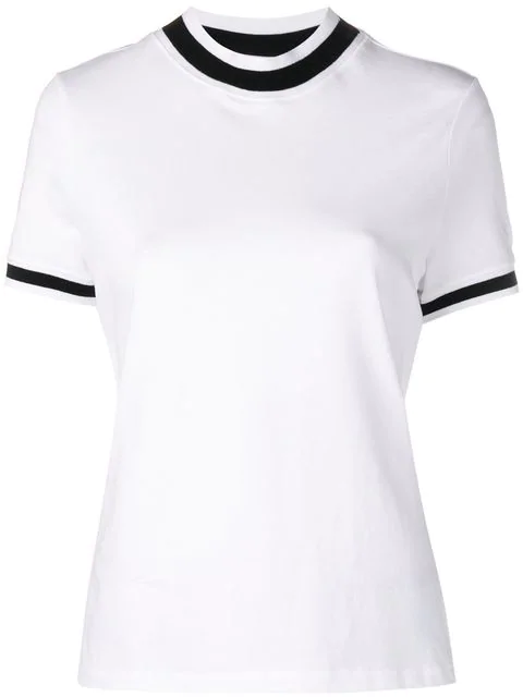 Shop Alexander Wang T Cropped Round Neck T Shirt In White