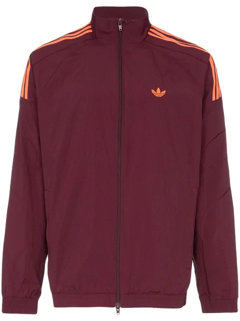 burgundy adidas bomber jacket