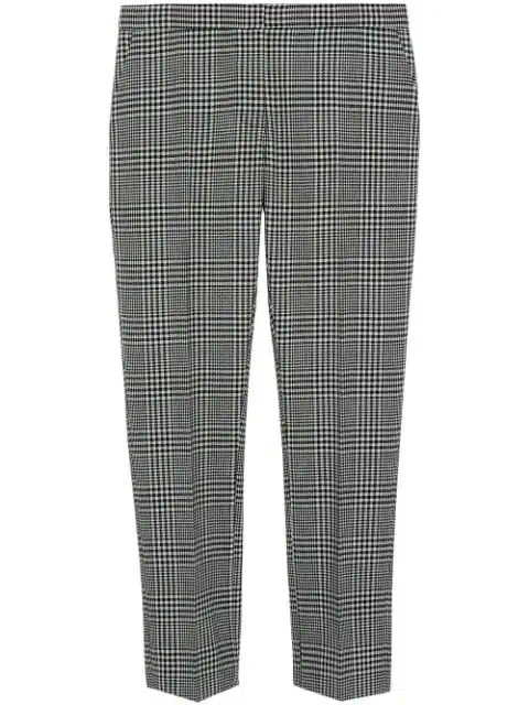 burberry style check trousers