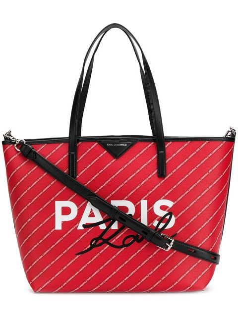 Shop Karl Lagerfeld Paris Tote Bag In Red