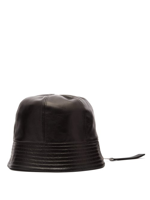 leather black cap womens