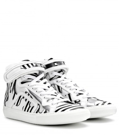 PIERRE HARDY MYTHERESA.COM EXCLUSIVE PRINTED LEATHER HIGH-TOP SNEAKERS