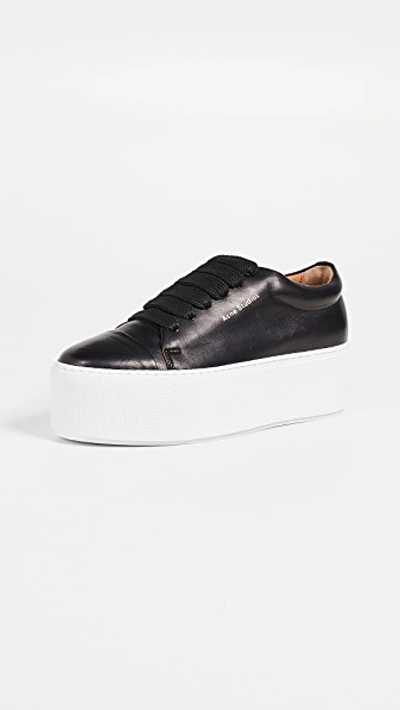 Shop Acne Studios Drihanna Logo Sneakers In Black white