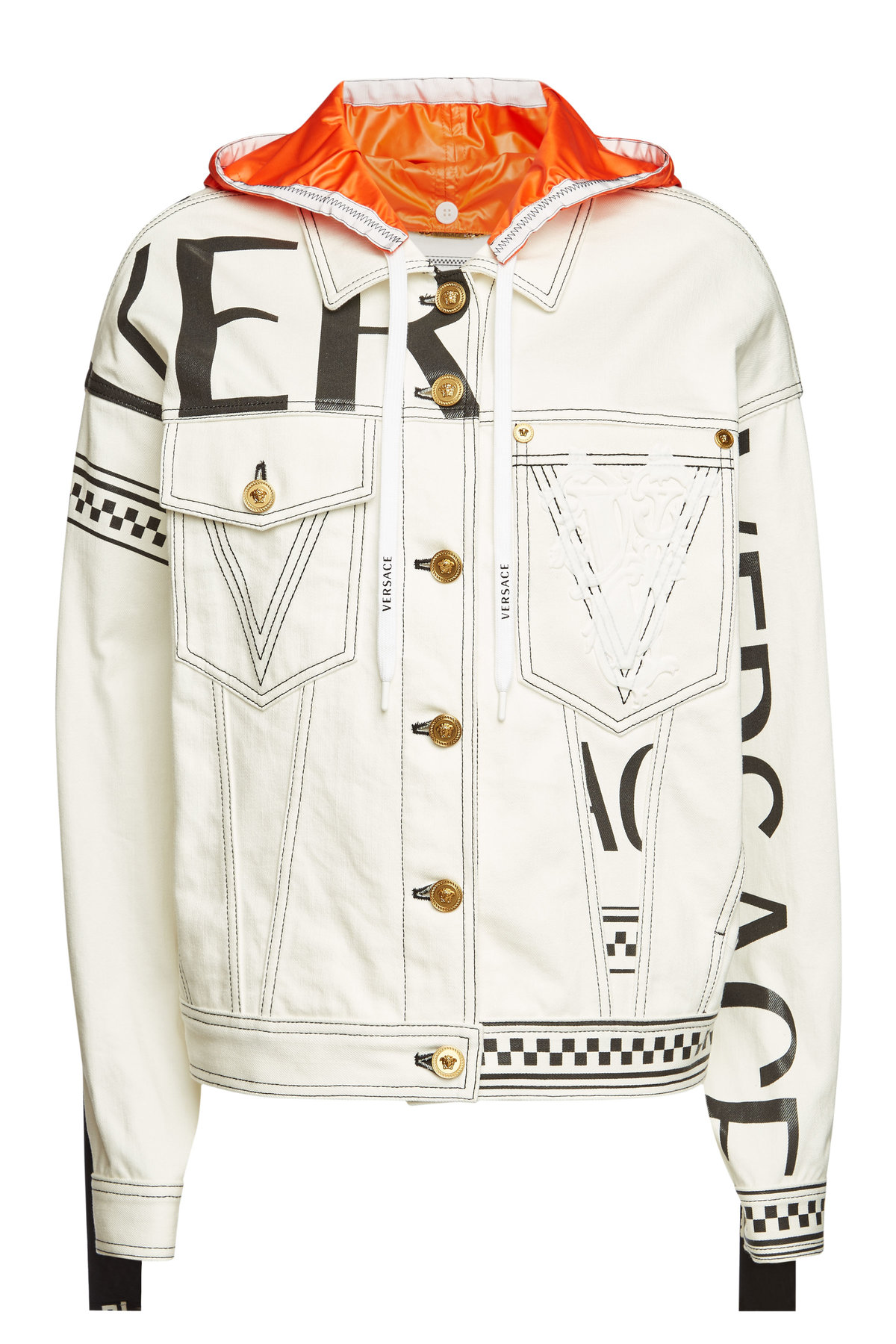 versace white denim jacket