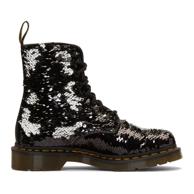 sequin dr martens shoes