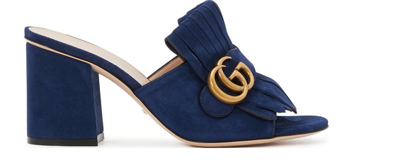 gucci blue mules