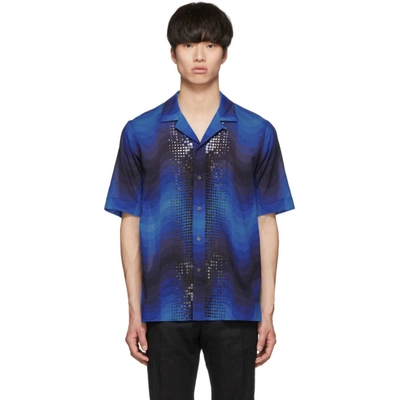 DRIES VAN NOTEN DRIES VAN NOTEN BLUE VERNER PANTON EDITION SEQUIN CARLTON SHIRT