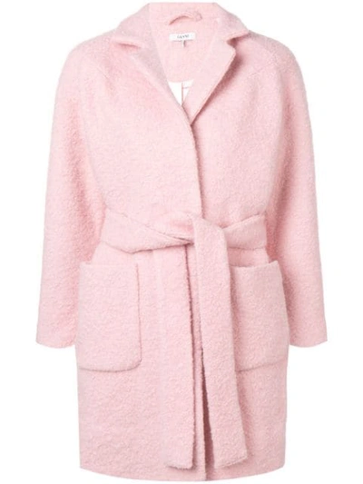 Ganni Wrap Style Coat In 1542 Fenn