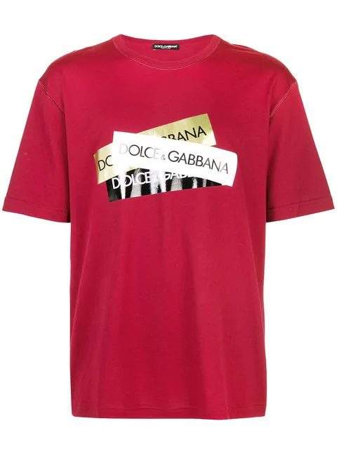 dolce and gabbana red t shirt
