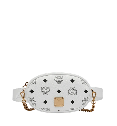 Mcm belt bag white deals