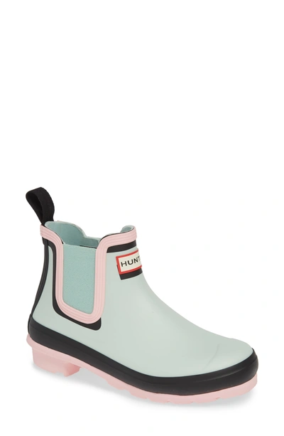 HUNTER ORIGINAL COLORBLOCK CHELSEA RAIN BOOT