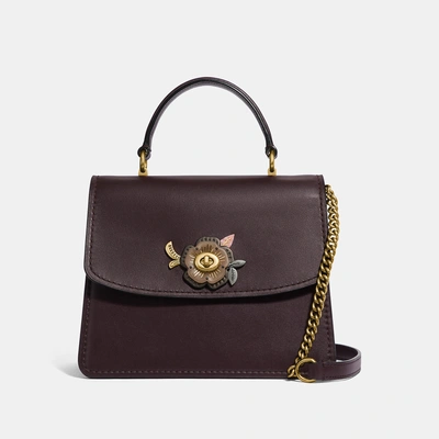 COACH COACH PARKER TOP HANDLE WITH TEA ROSE STONES