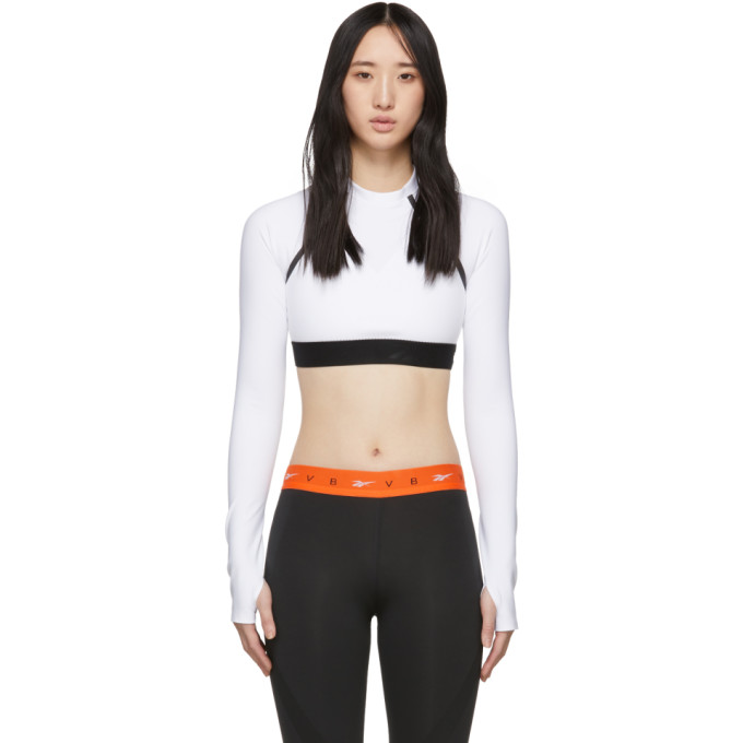 reebok long sleeve crop top