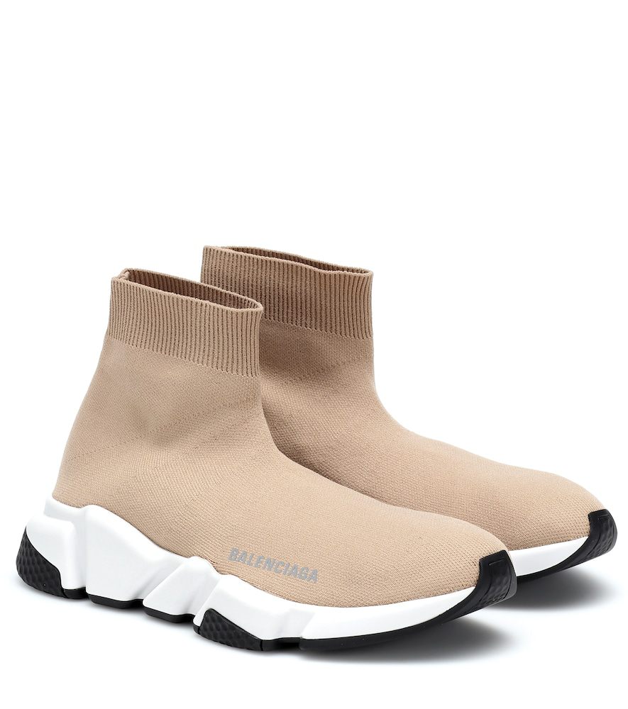 beige balenciaga speed