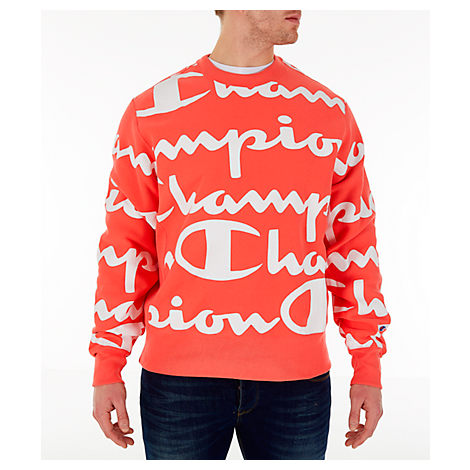 champion all over print hoodie red