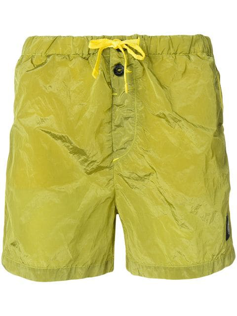 green stone island shorts