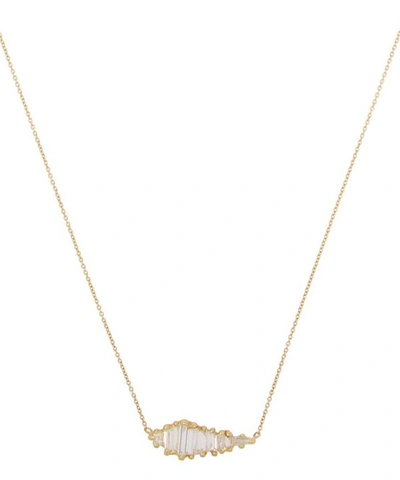 POLLY WALES GOLD SHARD HALO DIAMOND NECKLACE