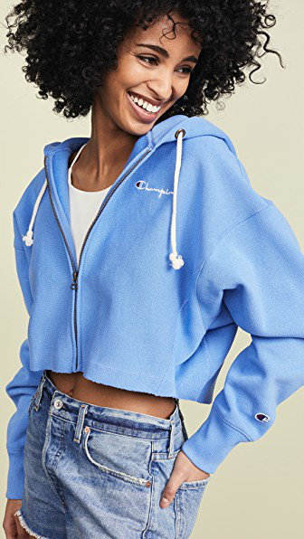 champion curl cropped sweatshirt