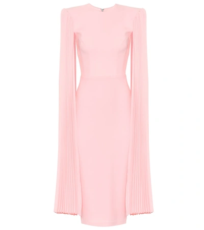 ALEX PERRY NINA CRÊPE SATIN SHEATH DRESS
