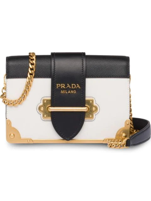 prada cahier black and white