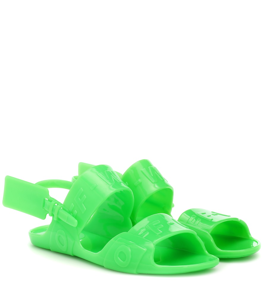 off white jelly shoes