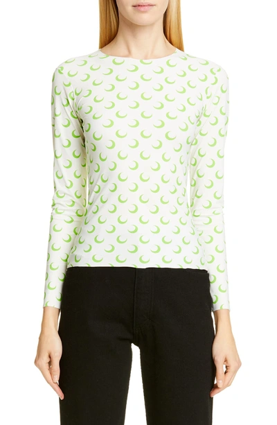 トップス MARINE SERRE TROMPE L'OEIL NECKLINE TOP MARINE SERRE TROMPE L'OEIL NECKLINE TOP