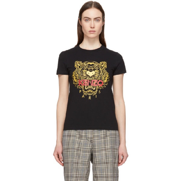 kenzo t shirt black and gold