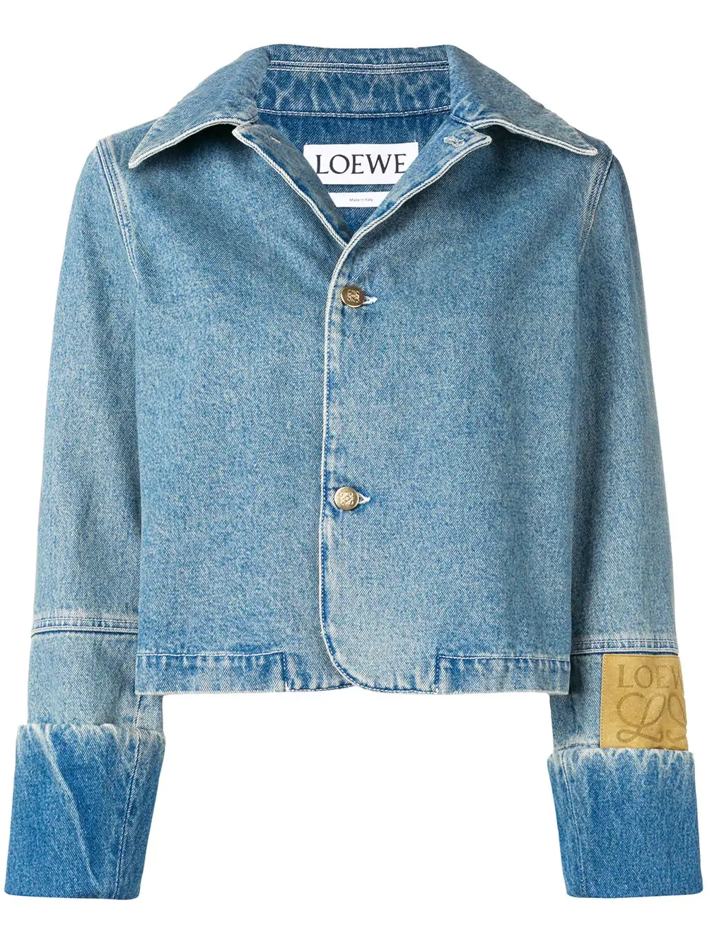 loewe cropped denim jacket