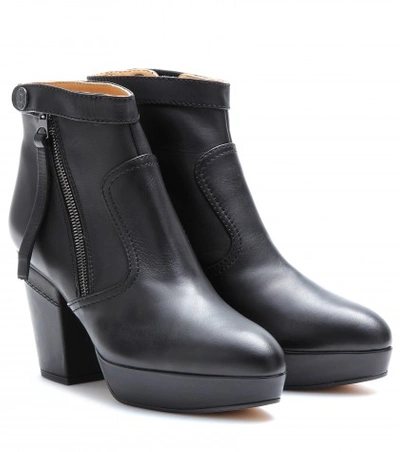 ACNE STUDIOS Track Leather Ankle Boots