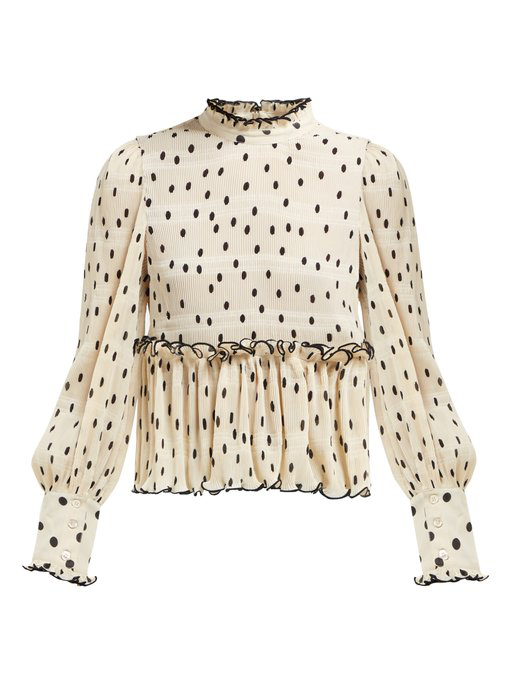 ganni lowell dress white