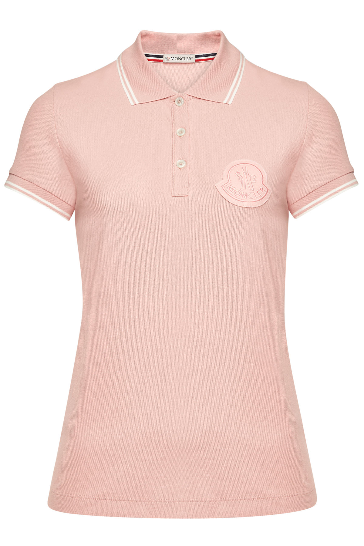 pink moncler polo shirt