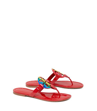 miller sandal printed patent leather rainbow