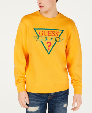 guess yellow sweatshirt