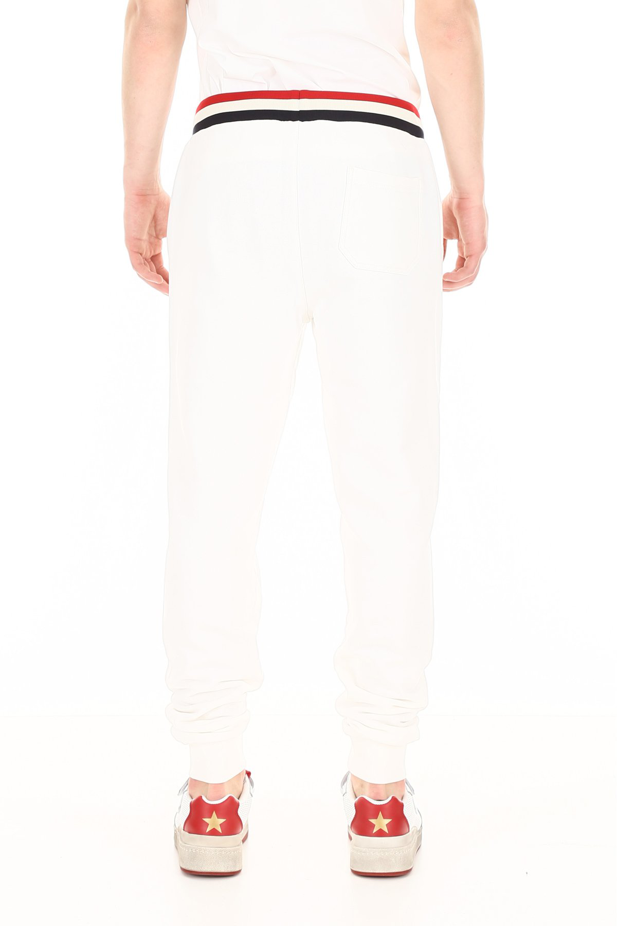 white designer joggers