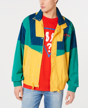 yellow guess windbreaker