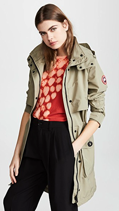 Shop Canada Goose Cavalry Trench Coat In Lichen