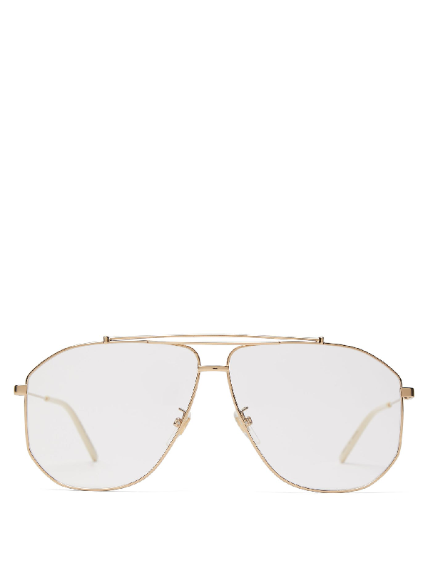 gucci clear aviator sunglasses