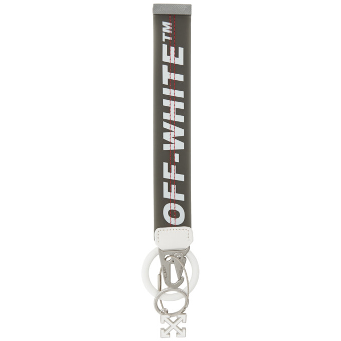 Off-white White And Rubber Keychain Black
