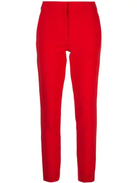 red skinny trousers