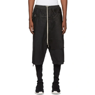 Rick Owens Drkshdw Black Combo Karloff Pods Shorts In Black 9909