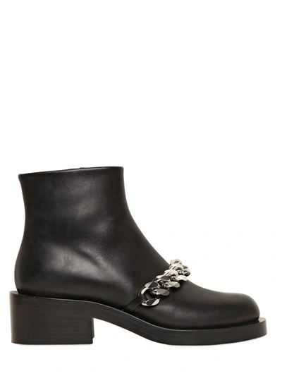 GIVENCHY Laura Chain Leather Ankle Boots