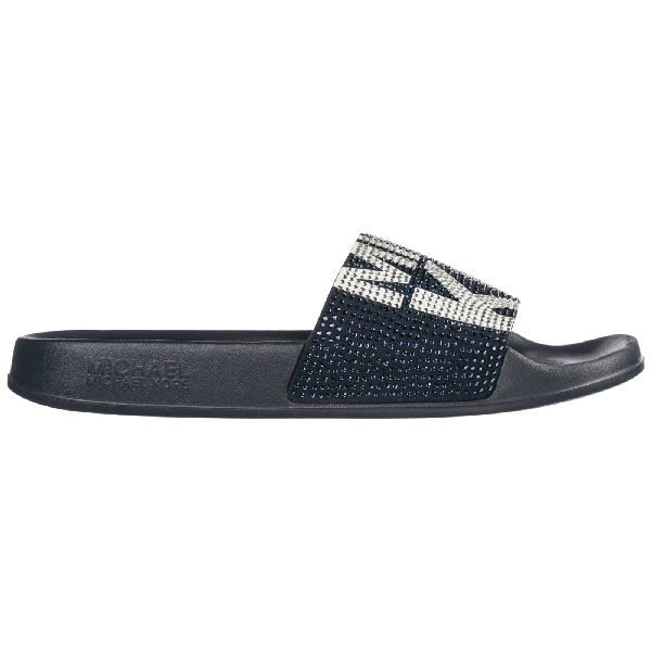 michael kors slides womens blue