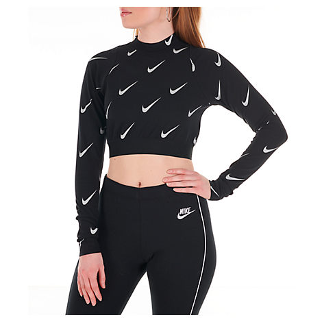 nike cropped long sleeve top