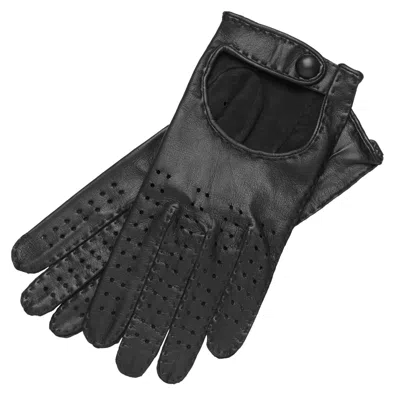 1861 GLOVE MANUFACTORY MEN'S MONZA - NAPPA LEATHER DRIVING GLOVES FOR MAN BLACK
