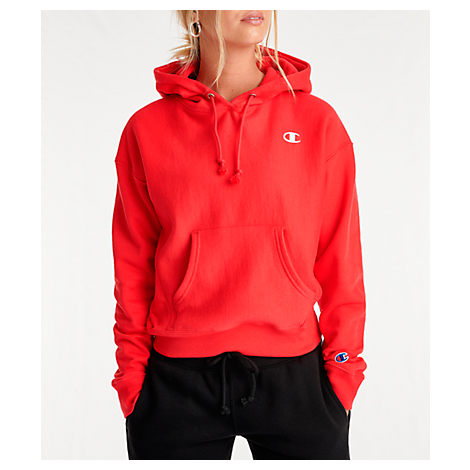 red champion hoodie womens