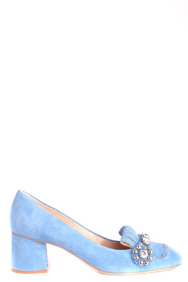 baby blue suede pumps