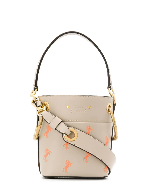 chloe roy bucket bag horse