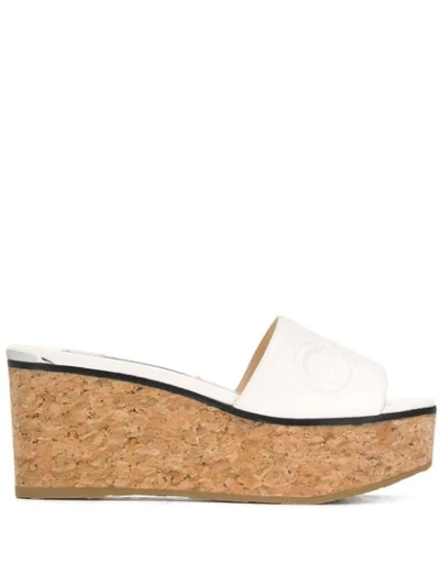 JIMMY CHOO DEEDEE 80 WEDGE SANDALS